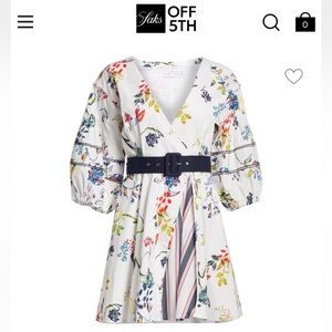 Rachelle Floral Belted Short Wrap Dress